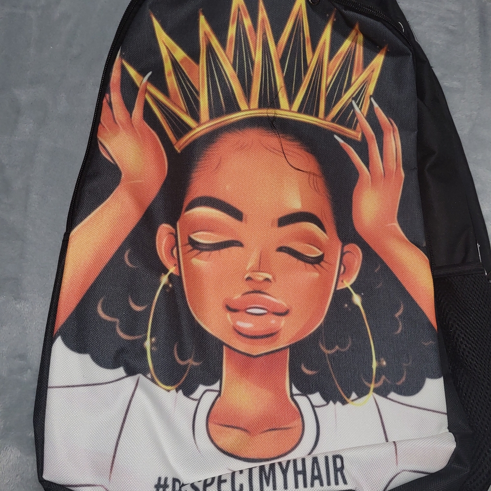 Black and Gold Graphic Women Bag